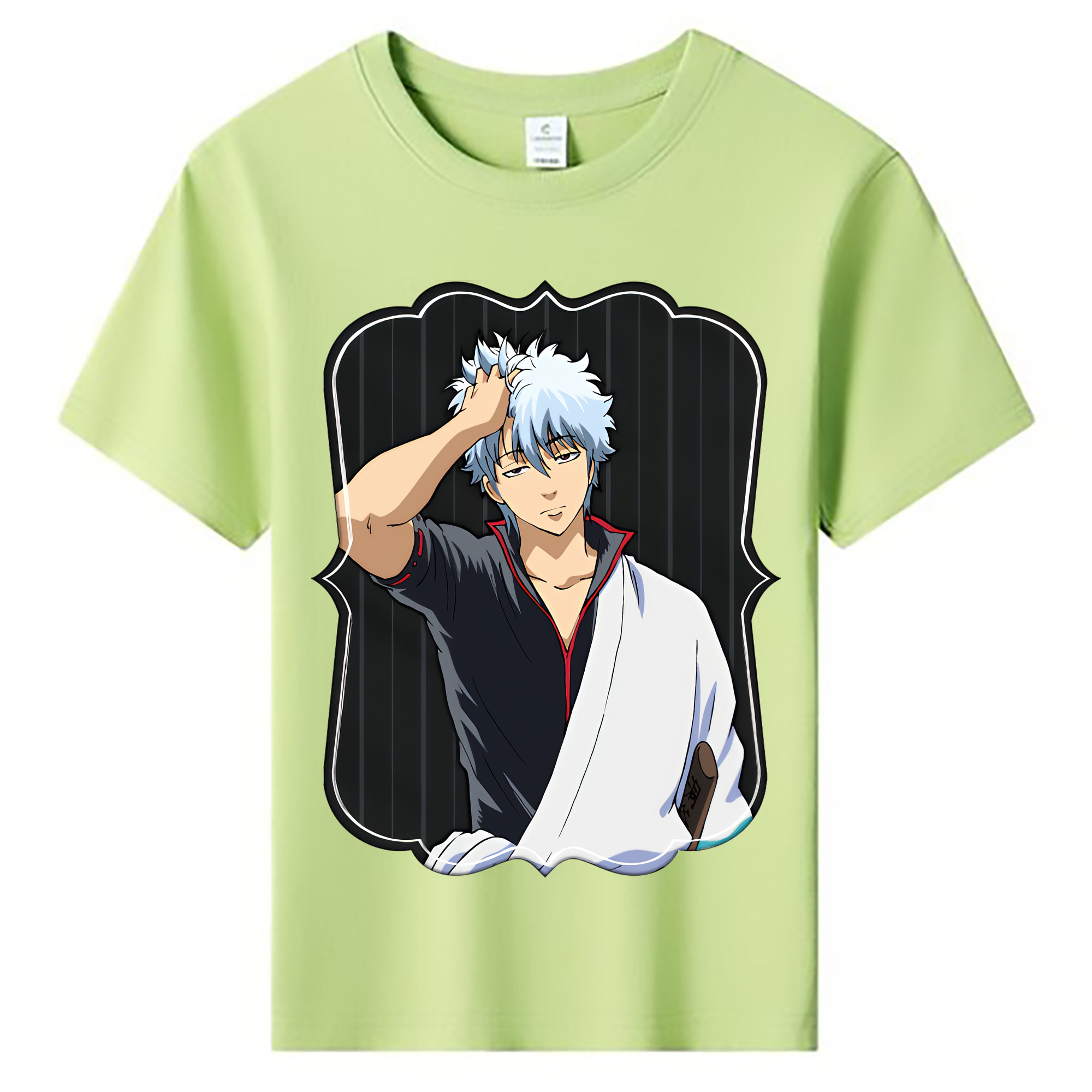 （画像用） ぎんたま 坂田銀時（さかたぎんとき） 神楽 志村新八（しむら しんぱち） GINTAMA Sakata Gintoki Kagura Shimura Shinpachi 綿100％キッズTシャツ（フロントプリント）